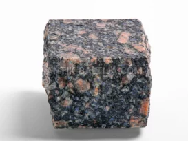 Skaldyti ir pjauti granito grindinio akmenys Leopard Red nuotrauka 6