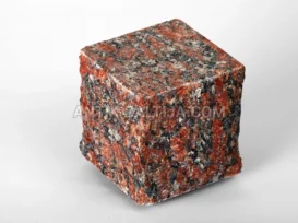 Skaldyti ir pjauti granito grindinio akmenys Rosso Santiago nuotrauka 3