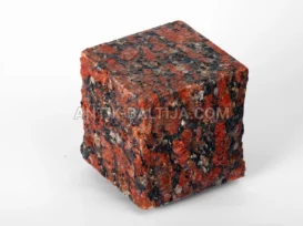 Skaldyti ir pjauti granito grindinio akmenys Rosso Santiago nuotrauka 4