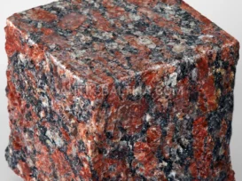 Skaldyti ir pjauti granito grindinio akmenys Rosso Santiago nuotrauka 7