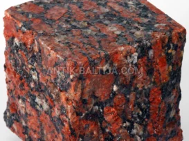 Skaldyti ir pjauti granito grindinio akmenys Rosso Santiago nuotrauka 8