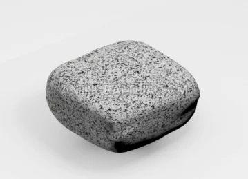 Nušlifuoti granito grindinio akmenys Grey Ukraine nuotrauka 1