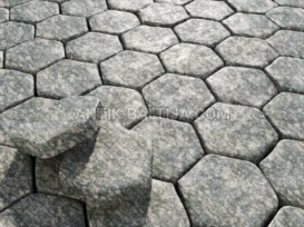 Nušlifuoti granito grindinio akmenys Leopard Grey nuotrauka 2