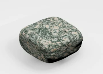 Nušlifuoti granito grindinio akmenys Leopard Red nuotrauka 1