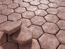 Nušlifuoti granito grindinio akmenys Maple Red nuotrauka 2