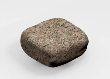Nušlifuoti granito grindinio akmenys Rosa Raveno nuotrauka 1