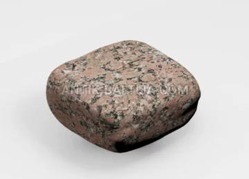 Nušlifuoti granito grindinio akmenys Rosso Santiago nuotrauka 1