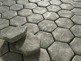 Nušlifuoti granito grindinio akmenys Verde Oliva nuotrauka 2